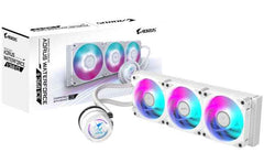 AORUS WATERFORCE II 360 ICE All-in-one 360mm CPU Liquid Cooler With 330-degree Rotatable Water Block Design & Improved Cooling Efficiency, 120mm ARGB Fans Daisy-Chain Mag Fans