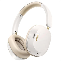 Ugreen Hitune Max5c Headphones Wireless, 75h Playtime, Adaptive Noise Cancelling, Hi Res Sound Bluetooth 5.4 Over Ear Headsets, Custom Eq & Multiple Conneion Via App, Foldable Retraable Earphones White
