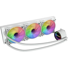 Raidmax Infinita Ls360 Aio Water Cooling System 360mm Argb/rgb Light Pwm Compatible With Intel & Amd Cpu Socket . White