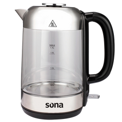Sona Electric Kettle, 1.7Lit, 2200Watts, Stainless steel - SK-8021