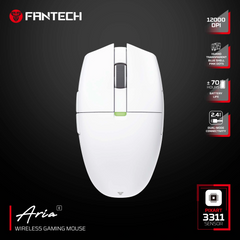 Fantech ARIA XD7E Wireless Gaming Mouse - White