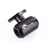 Bykski G 1/4in. Female to Female Drain Ball Valve, premium water & hand screwing water valve .switch water stop valve, Black (B-DV-CEV2)