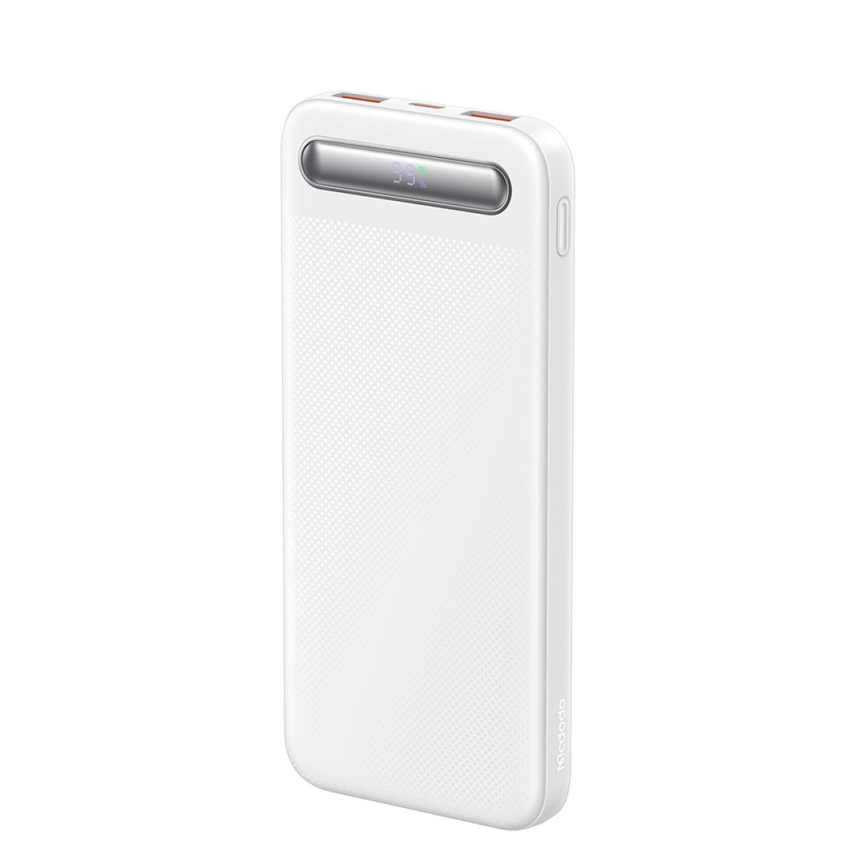 Mcdodo Mc 3880 Power Bank With Digital Display 10000mah Usb C, 2x Usb A, 22.5w White - CompuMe Mcdodo Mc 3880 Power Bank With Digital Display 10000mah Usb C, 2x Usb A, 22.5w White - CompuMe