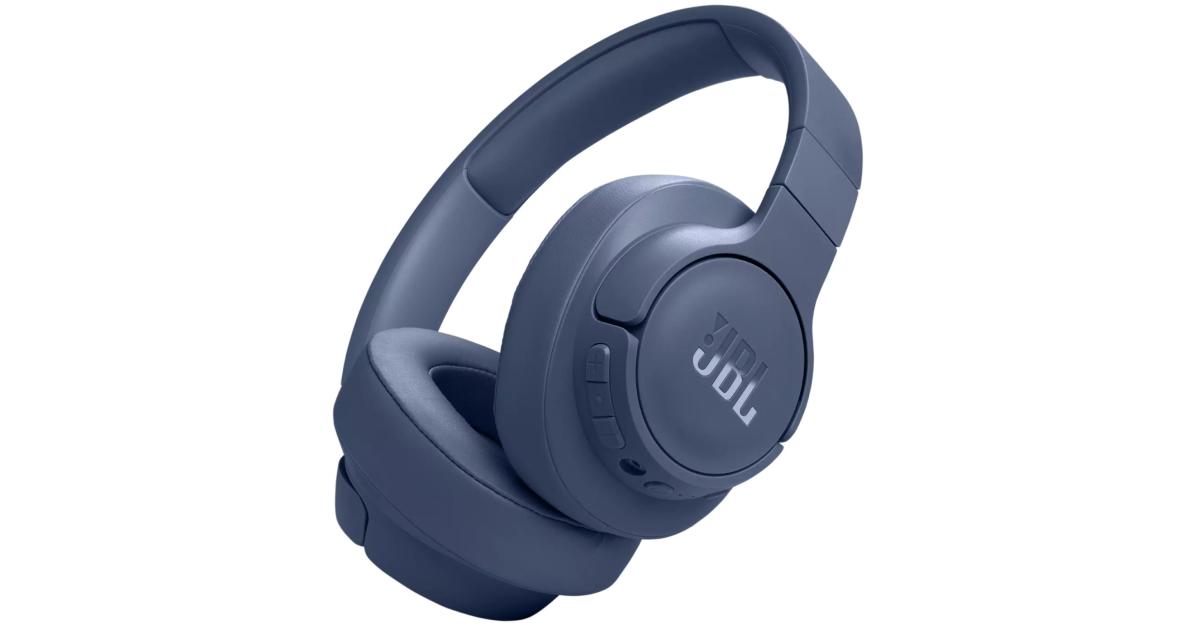 JBL Tune 770NC Adaptive Noise Cancelling Wireless Over-Ear Headphones, Pure Bass Sound, Smart Ambient, Bluetooth 5.3, Le Audio, VoiceAware, Up To 70H Battery, Multi-Point Connect - Blue