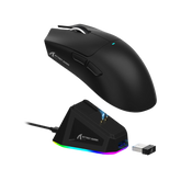 ATTACK SHARK X11 Lightweight Wireless Gaming Mouse with RGB Charging Dock,Tri-Mode-2.4G/USB-C Wired/BT,22K DPI,PAW3311 Optical Sensor,HUYU Switch, 5 programmable Buttons for PC/Mac(Black)