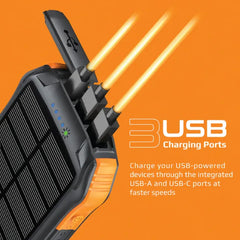 Promate Solartank-10PDQi, Solar Power Bank