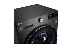 LG Front Load Wash & Dryer Machine A, 12KG Wash & 8KG Dryer, 1400RPM, Glass Door, Black Steel - F4V9BCP2EE.SBLPEL