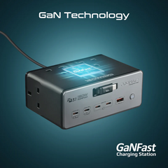 Promate PowerBrix-160 160W GaNFast PD 3.1 Charging Station with 3250W Quad AC Sockets