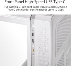 ASUS TUF Gaming GT502 ATX Mid-Tower Front Panel RGB WHITE GAMING CASE