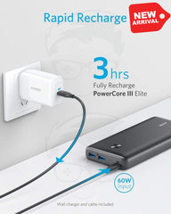 Anker PowerCore III Elite 25600 60W Power Bank + PowerPort III 65W Pod Bundle