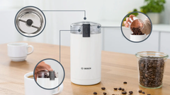 Bosch Coffee Grinder, 180Watts, White - TSM6A011 W