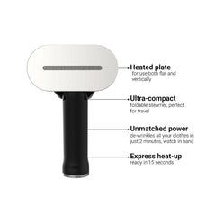 Steam One Foldable Hand Steamer, 150Ml, 2000Watts, Black - EUFD80B V2