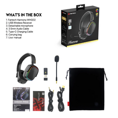 Fantech WHG02 Harmony Wireless Headset - BLACK