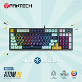 Fantech MK890V2 ATOM 96 RGB Mechanical Gaming Keyboard MIZU EDITION Navy Blue - CompuMe