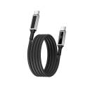 WiWU Wi-C079 1.2m 100W, Ultra-Durable Zinc Alloy Connectors, Warriors Link Series Nylon Braided, PD Fast Charging Cable - Black