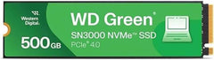 500GB WD Green SN3000 NVMe Internal SSD - Solid State Drive - Gen4 PCIe, M.2 2280, Up to 5,000 MB/s - WDS500G4G0E