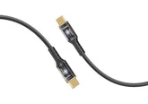 Promate USB-C to USB-C Cable, Fast-Charging 100W Power Delivery Type-C Cable with Transparent Tips, LED, 25000+ Long Bend Lifespan, 480Mbps Data Sync and 200cm Nylon Braided Cord,LucidLine-CC200 Black
