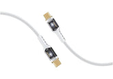 Promate USB-C to USB-C Cable, Fast-Charging 100W Power Delivery Type-C Cable with Transparent Tips, LED, 25000+ Long Bend Lifespan, 480Mbps Data Sync and 200cm Nylon Braided Cord,LucidLine-CC200 White