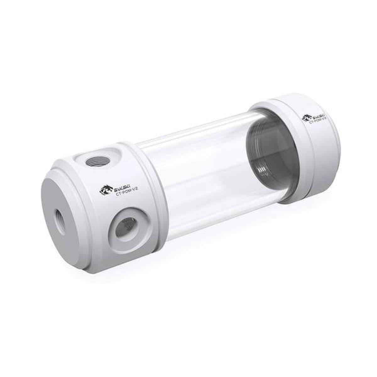 Bykski 50mm Cylindrical Reservoir - White POM - 260mm Total Length (CT-POM-V2)