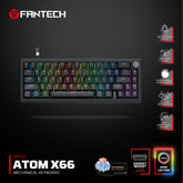 Fantech ATOM X66 MK614 Mechanical Keyboard - black