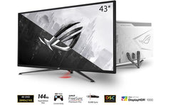 Asus Rog Strix Xg43uq 43” 4k Hdr Dsc 144hz 1ms Hdr 1000 Dci P3 90% Hdmi 2.1 Extreme Low Motion Blur Sync & Freesync™ Premium Pro