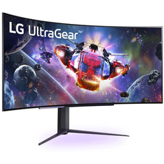 Lg 45gr95qe B 45" Ultragear™ Oled Curved 800r 3k 240hz .03ms Hdr10 Dci P3 98.5% Hdmi 2.1 W/ G Sync Compatible - CompuMe