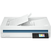 HP ScanJet Pro N4600 FNW1 Flatbed Scanner, Up to 1200 DPI Scan Resolution, 100 Sheets Document Feeder Capacity, 6000 Pages Duty Cycle, Wi-Fi / USB / Ethernet Connectivity, White