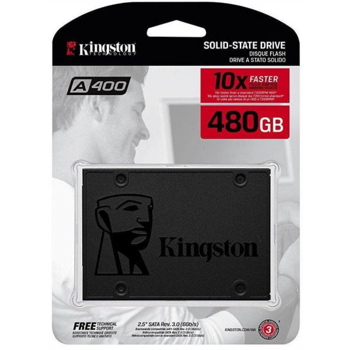 Kingston 480gb A400 Sata 3 2.5" Internal Ssd Hdd Replacement For Increase Performance Kingston 480gb A400 Sata 3 2.5" Internal Ssd Hdd Replacement For Increase Performance