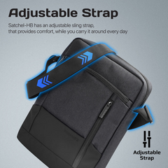Promate satchel-HB Sleek Comfort 13β Tablet Handbag with Multiple Compartments - Black