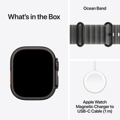 Apple Watch Ultra 4 GPS + Cellular 49Mm, Black Titanium Case, Translucent Black Ocean Band - MJAY4AF/A