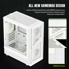 GAMEMAX AERIS 330 GW (WHITE) MATX GAMING CASE