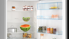 Bosch Bottom Frezzer Refrigerator, Free-Standing, 505Lit, French, Black Steel - KGN56CX30U