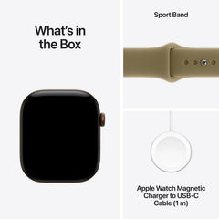 Apple Watch Series 12 GPS 46Mm, Dark Bronze Aluminium Case, Olive Sport Band, M/L - MJEU4AF/A