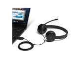 Lenovo 100 Stereo Headset VIOP USB Headset is perfect blend of on-ear business-ready stereo