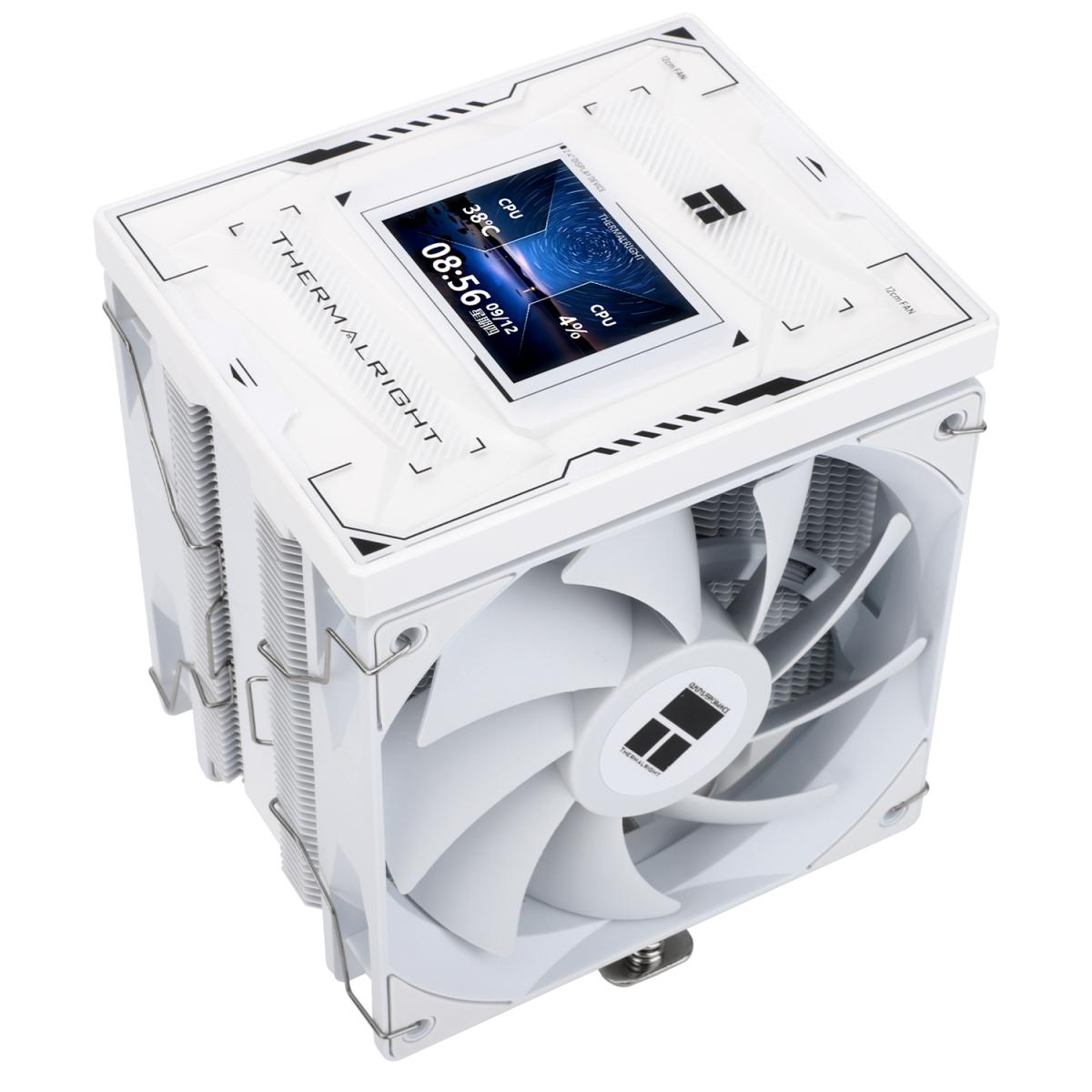 Thermalright Burst Assassin 120 Vision WHITE CPU Air Cooler, Square IPS 2.4" LCD Display, Single Tower w/ 6x 6mm Heat Pipes & High Performance Dual Fan | Burst Assassin 120 Vision WHITE | - CompuMe