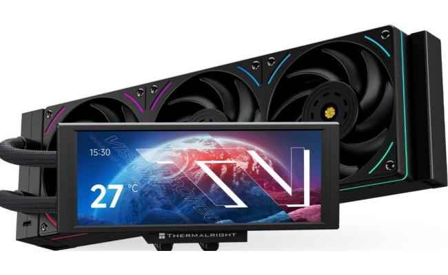 Thermalright Trofeo Vision 360 ARGB BLACK CPU Liquid Cooler w/ 6.86" IPS UW (1280×480) Flat Display, High Performance AIO TL-UB36