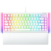 Razer BlackWidow V4 75% Mechanical Hot - swappable Compa & Durable Chroma MF Roller & Media Keys Wrist Rest Orange Tactile Switches - White