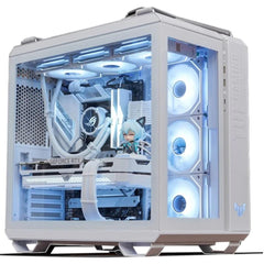 Asus Tuf Gt502 Plus Dual Chamber Design Independent Cooling Zones For The Cpu & Gpu W/ Pre Installed 4 Argb Fans White - CompuMe