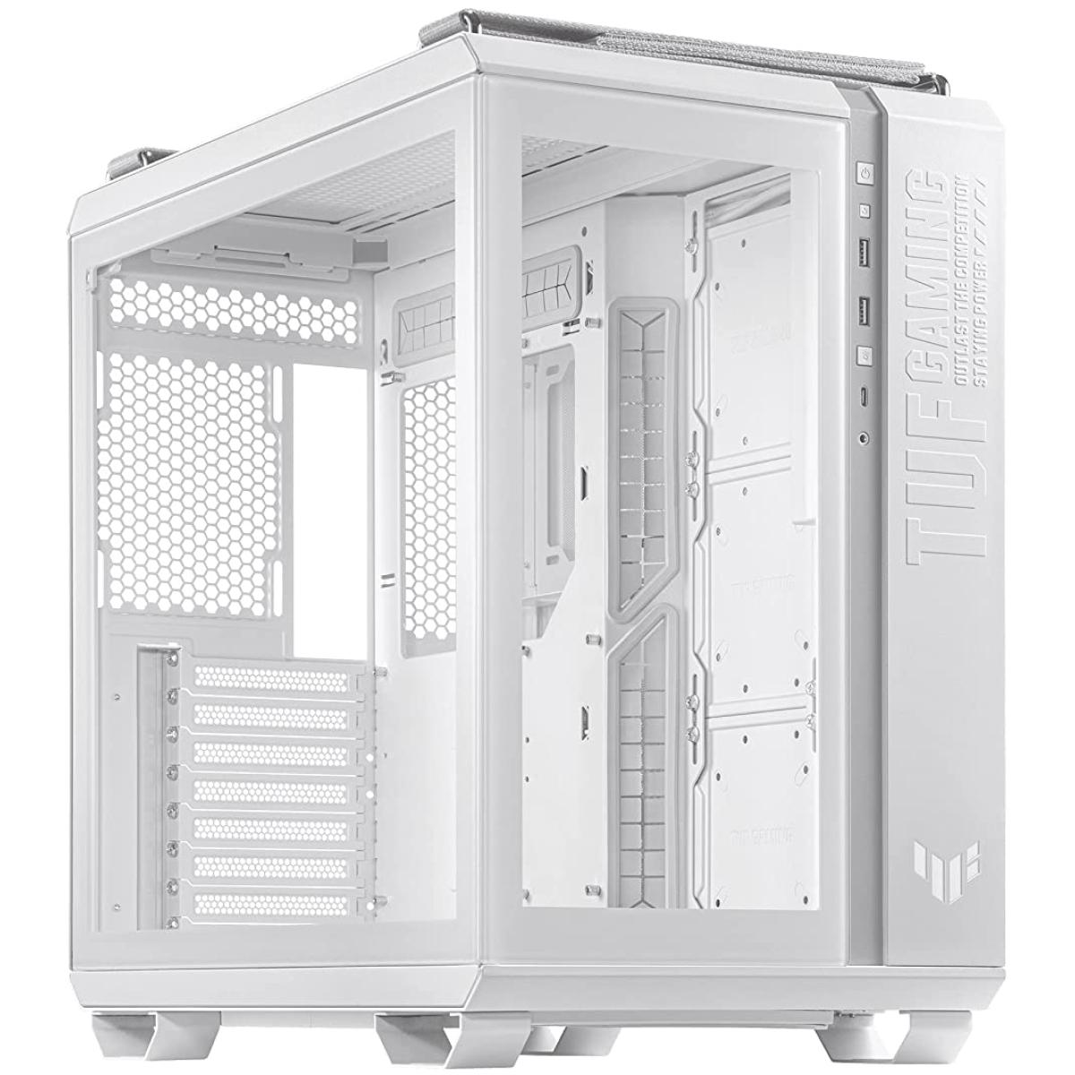 Asus Tuf Gt502 Mid Tower Dual Chamber Design Independent Cooling Zones For The Cpu & Gpu Tool Free Side Panels Usb 3.2 Gen 2 Type C White Asus Tuf Gt502 Mid Tower Dual Chamber Design Independent Cooling Zones For The Cpu & Gpu Tool Free Side Panels Usb 3.2 Gen 2 Type C White