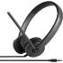 Lenovo Essential Stereo Analog Headset Wire Jake (3.5mm) Headphone Swivel Mic Boom Comfortable Ear Pieces