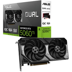 Asus Dual Geforce Rtx 5060 Ti 16gb Gddr7 Oc Edition 128 Bit Memory, 2632 Mhz Boost Clock, 28 Gbps Memory Speed, 4608 Cuda Cores