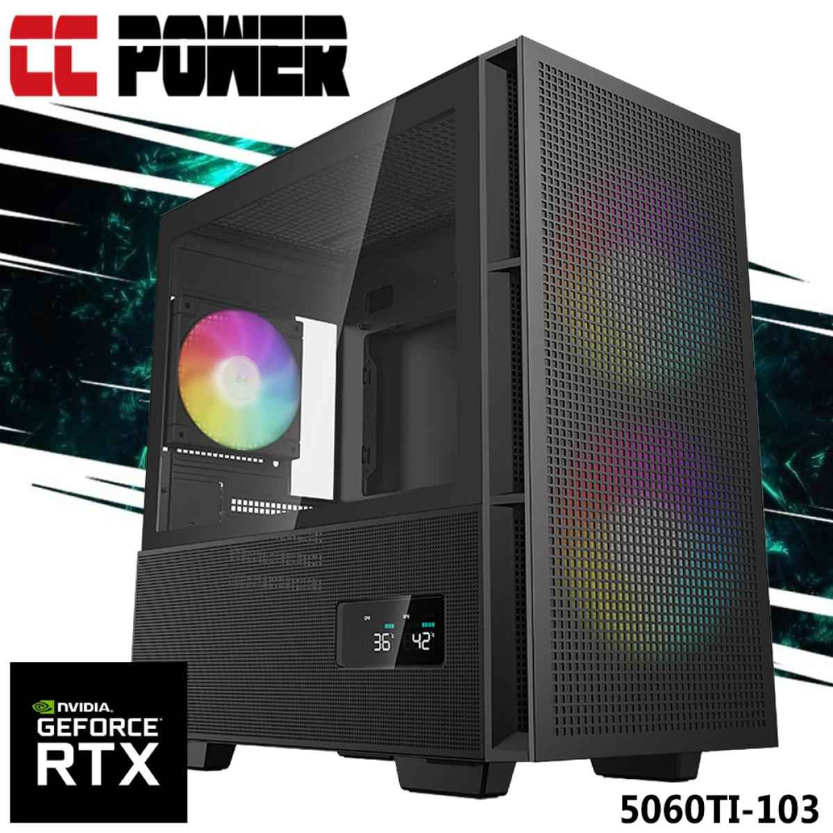 Cc Power 5060ti 103 Gaming Pc New 14gen Intel Core I7 20 Cores W/ Nvidia Rtx 5060 Ti 8gb Ddr7 & Advanced Air Cooler