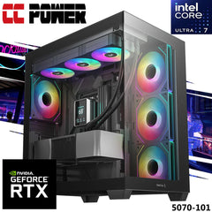 Cc Power 5070ti 101 Gaming Pc New Intel Core Ultra 7 K Series 20 Cores W/ Nvidia Rtx 5070 Ti 16gb Ddr7 & Liquid Cooler