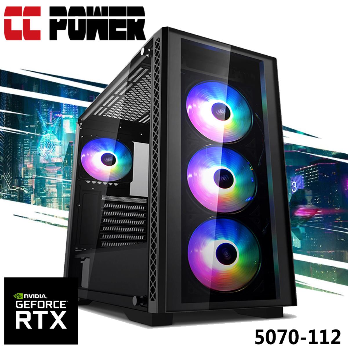 Cc Power 5070 112 Gaming Pc New 12gen Intel Core I7 K Series 12 Cores W/ Nvidia Rtx 5070 12gb Ddr7 & Advanced Air Cooler
