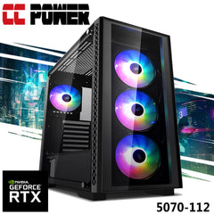 Cc Power 5070 112 Gaming Pc New 12gen Intel Core I7 K Series 12 Cores W/ Nvidia Rtx 5070 12gb Ddr7 & Advanced Air Cooler