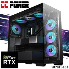 Cc Power 5070ti 103 Gaming Pc 14gen Intel Core I9 K Series 24 Cores W/ Nvidia Rtx 5070 Ti 16gb & Liquid Cooler