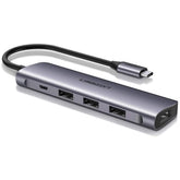 Ugreen 50979 Usb C To 4 Port Usb 3.0 Adapter Aluminium With Micro Power - CompuMe