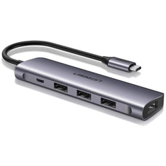 Ugreen 50979 Usb C To 4 Port Usb 3.0 Adapter Aluminium With Micro Power - CompuMe