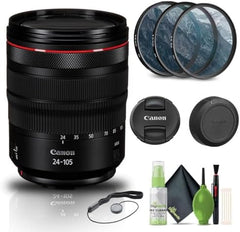 Canon RF 24-105mm f/4L is USM Lens (2963C002) + Filter Kit + Cap Keeper + Cleaning Kit + More