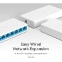 MERCUSYS 8-Port 10/100Mbps Desktop Ethernet Switch/Hub, Ultra-Compact Design, Plug & Play, no configuration required (MS108)